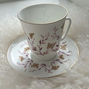 Egg shell bone china Imperial Russian Lomonosov porcelain coffee cup with saucer